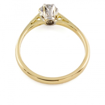 9ct gold Diamond 25pt solitaire Ring size K